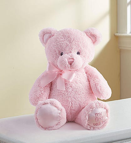 Pink My First Teddy by Gund® with Hand Print Kit